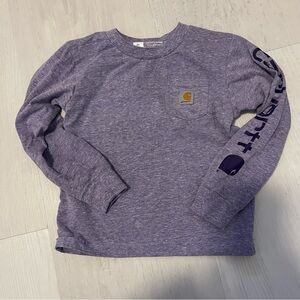 Carhartt baby toddler lavender purple girls long sleeve pocket shirt
